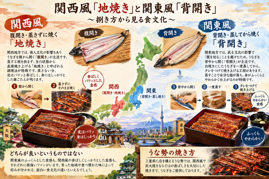 関西風「地焼き」と関東風「背開き」〜捌き方から見る食文化